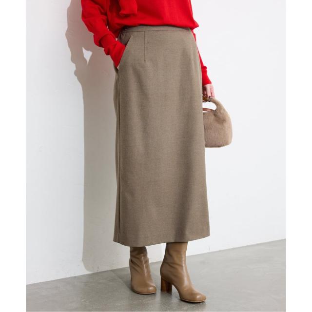 スローブ イエナ（SLOBE IENA）/《吸湿発熱/3サイズ展開》ウールミックスイージースカート