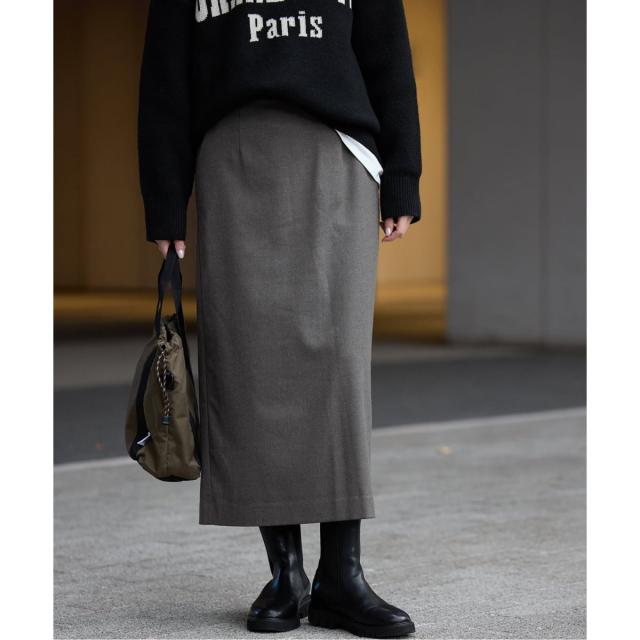 スローブ イエナ（SLOBE IENA）/《吸湿発熱/3サイズ展開》ウールミックスイージースカート