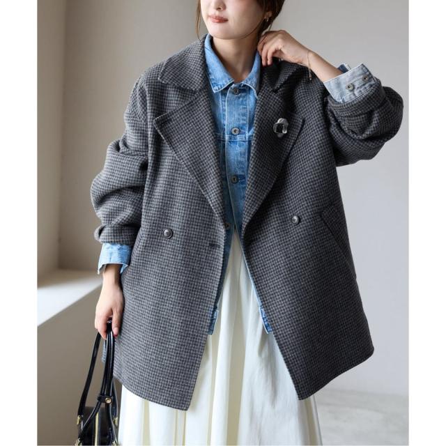 スローブ イエナ（SLOBE IENA）/souple wool ダブルフェイスミドル