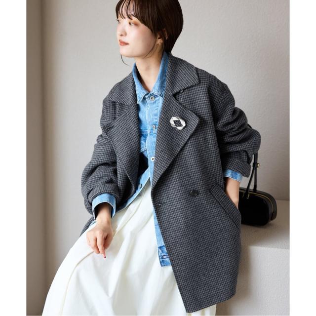 スローブ イエナ（SLOBE IENA）/souple wool ダブルフェイスミドル