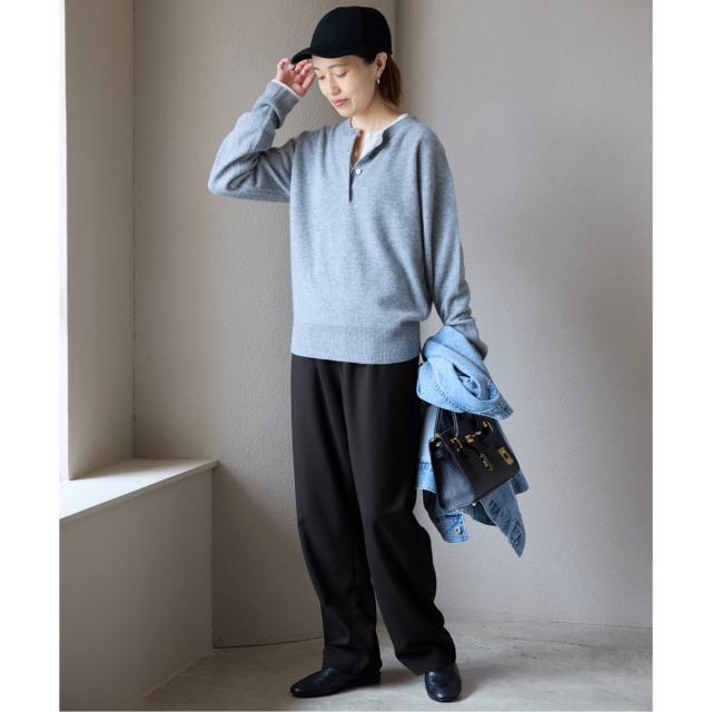 スローブ イエナ（SLOBE IENA）/《吸湿発熱/WEBのみ4サイズ展開》ウールミックスドロストスラックス