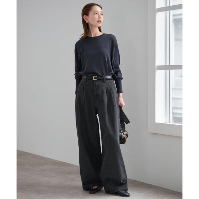 スローブ イエナ（SLOBE IENA）/《4サイズ展開》LEDENIM BLUR TUCK TROUSERデニム