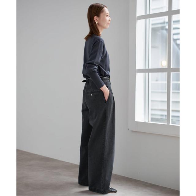 スローブ イエナ（SLOBE IENA）/《4サイズ展開》LEDENIM BLUR TUCK TROUSERデニム