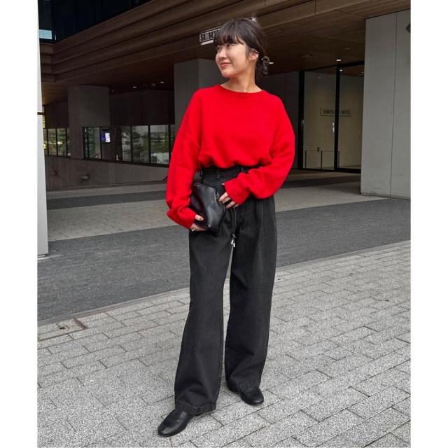 スローブ イエナ（SLOBE IENA）/《4サイズ展開》LEDENIM BLUR TUCK TROUSERデニム