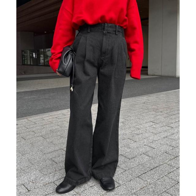 スローブ イエナ（SLOBE IENA）/《4サイズ展開》LEDENIM BLUR TUCK TROUSERデニム