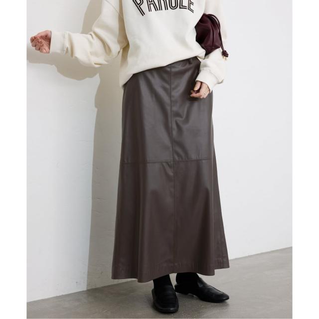 スローブ イエナ（SLOBE IENA）/《追加》フェイクレザーフレアスカート