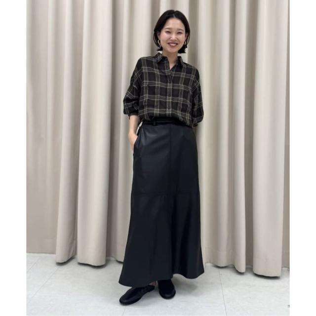 スローブ イエナ（SLOBE IENA）/《追加》フェイクレザーフレアスカート