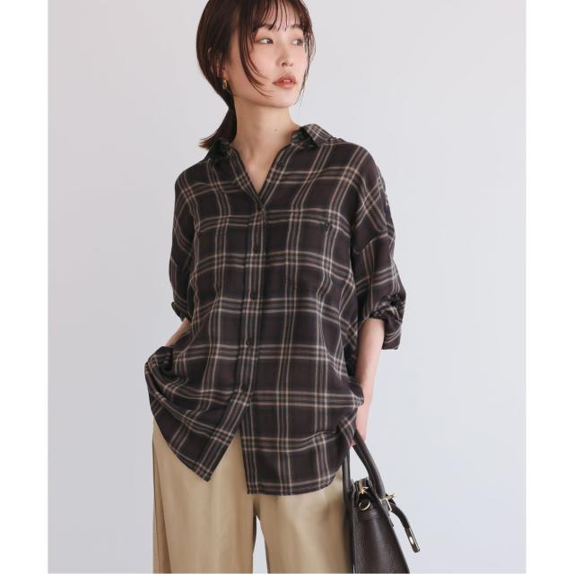 スローブ イエナ（SLOBE IENA）/《追加》ビエラチェックルーズシャツ