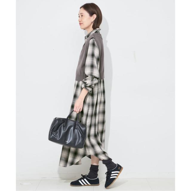 スローブ イエナ（SLOBE IENA）/《2枚セット》チャックシャツワンピース・ニットベストセット