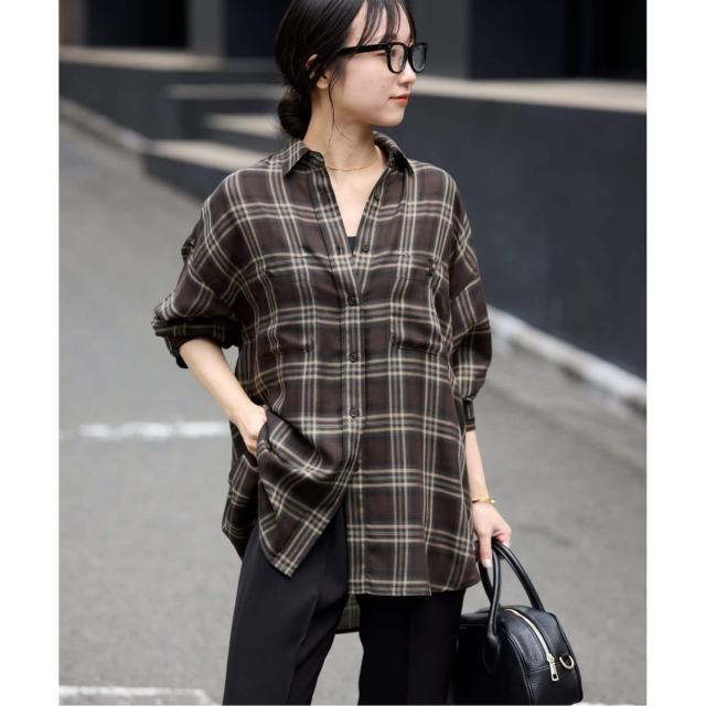 スローブ イエナ（SLOBE IENA）/《WEB・一部店舗限定/追加2》ビエラチェックルーズシャツ