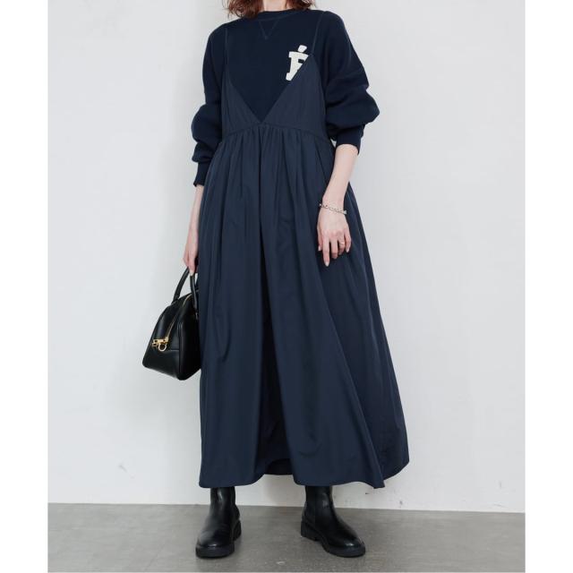 スローブ イエナ（SLOBE IENA）/《WEB限定/追加3》タフタギャザーキャミワンピース