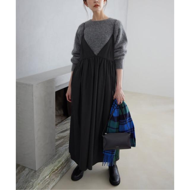 スローブ イエナ（SLOBE IENA）/《WEB限定/追加3》タフタギャザーキャミワンピース