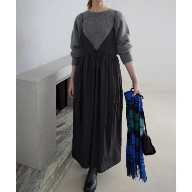 スローブ イエナ（SLOBE IENA）/《WEB限定/追加3》タフタギャザーキャミワンピース