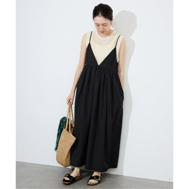 スローブ イエナ（SLOBE IENA）/《WEB限定/追加3》タフタギャザーキャミワンピース