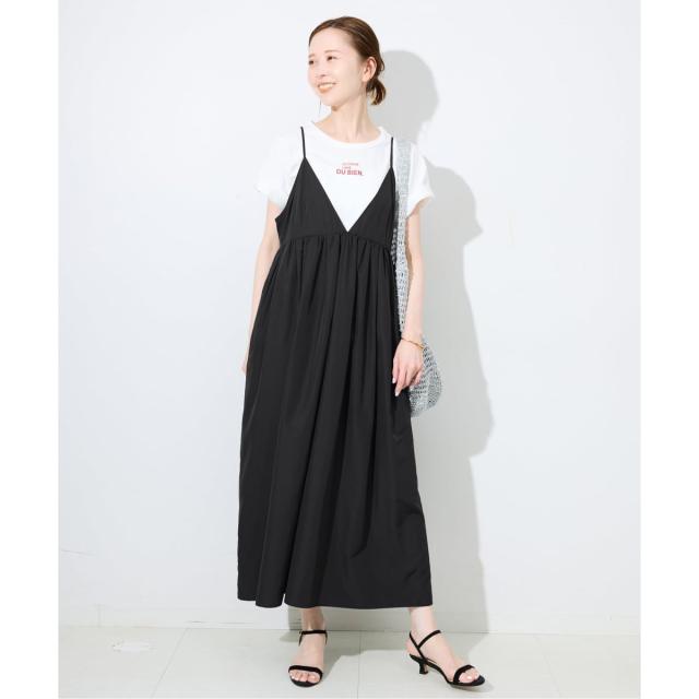 スローブ イエナ（SLOBE IENA）/《WEB限定/追加3》タフタギャザーキャミワンピース