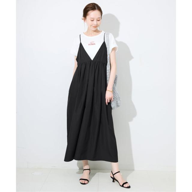 スローブ イエナ（SLOBE IENA）/《WEB限定/追加3》タフタギャザーキャミワンピース