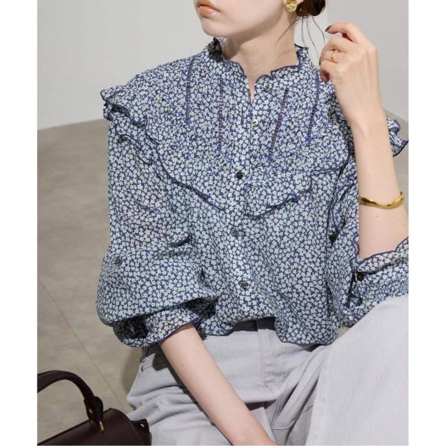 スローブ イエナ（SLOBE IENA）/《WEB限定/追加3》フリルピンタックブラウス