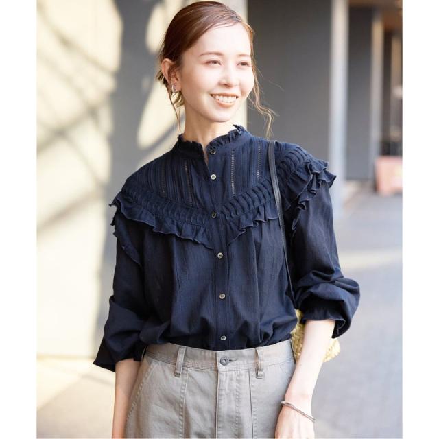 スローブ イエナ（SLOBE IENA）/《WEB限定/追加3》フリルピンタックブラウス