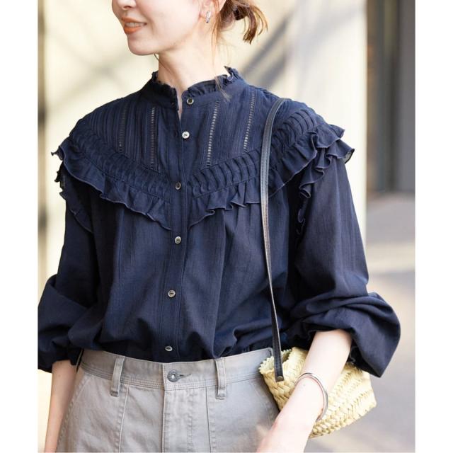 スローブ イエナ（SLOBE IENA）/《WEB限定/追加3》フリルピンタックブラウス