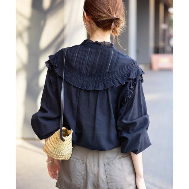 スローブ イエナ（SLOBE IENA）/《WEB限定/追加3》フリルピンタックブラウス