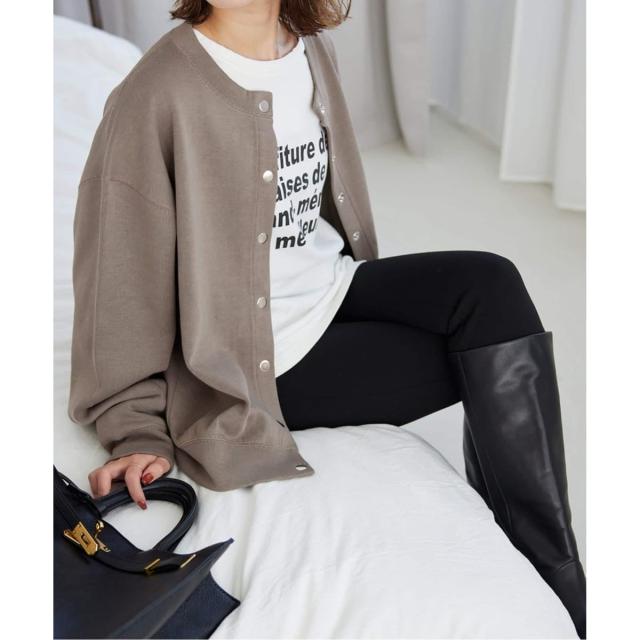 スローブ イエナ（SLOBE IENA）/《WEB限定/追加3》ダブルフェイスジャージースナップカーディガン