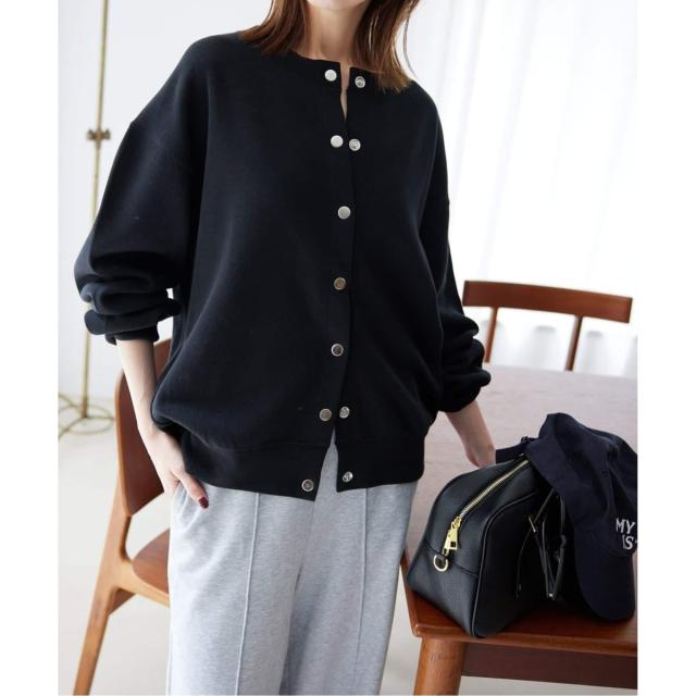 スローブ イエナ（SLOBE IENA）/《WEB限定/追加3》ダブルフェイスジャージースナップカーディガン