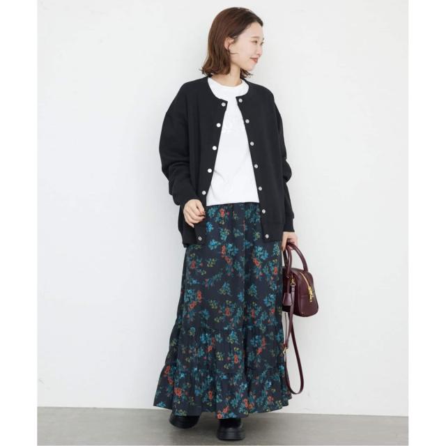 スローブ イエナ（SLOBE IENA）/《WEB限定/追加3》ダブルフェイスジャージースナップカーディガン