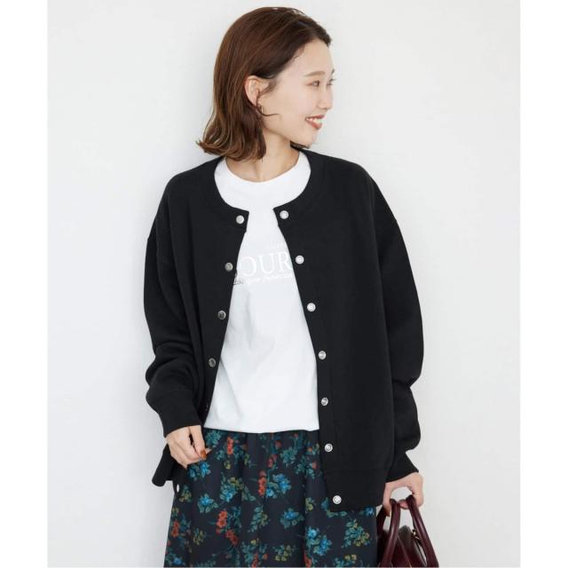 スローブ イエナ（SLOBE IENA）/《WEB限定/追加3》ダブルフェイスジャージースナップカーディガン