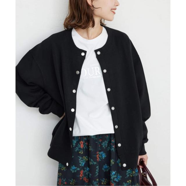 スローブ イエナ（SLOBE IENA）/《WEB限定/追加3》ダブルフェイスジャージースナップカーディガン