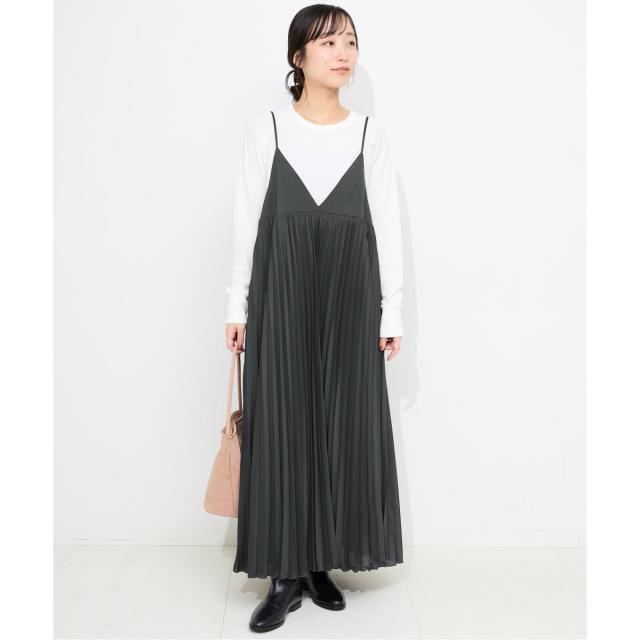 スローブ イエナ（SLOBE IENA）/《追加》パウダリーサテンプリーツキャミワンピース