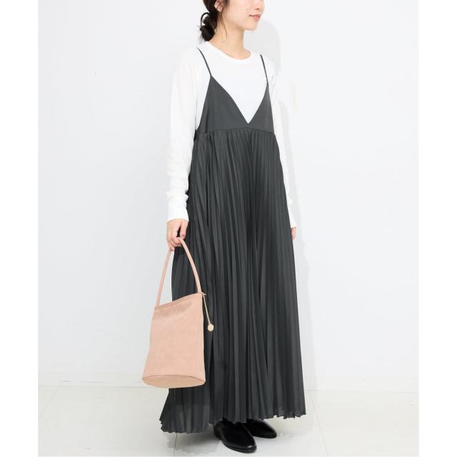 スローブ イエナ（SLOBE IENA）/《追加》パウダリーサテンプリーツキャミワンピース