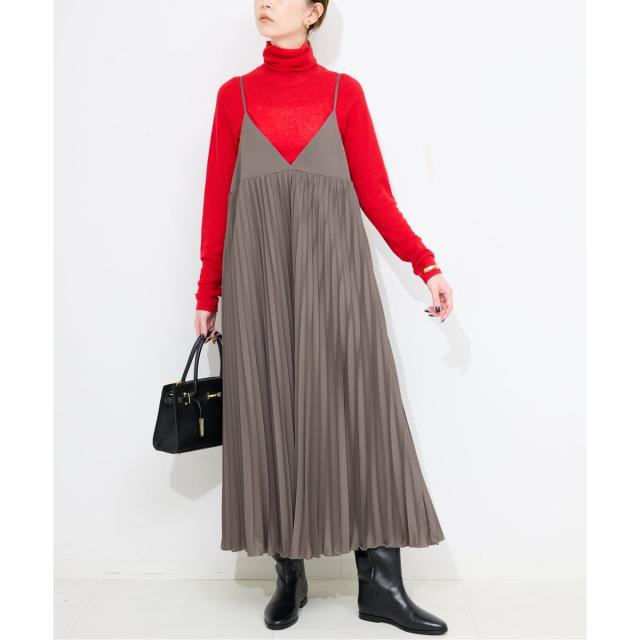 スローブ イエナ（SLOBE IENA）/《追加》パウダリーサテンプリーツキャミワンピース