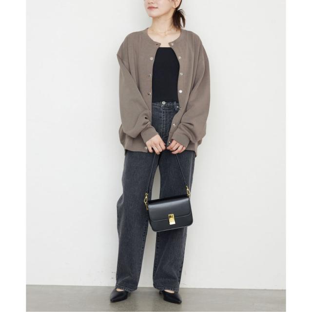 スローブ イエナ（SLOBE IENA）/《WEB限定/追加4予約》ダブルフェイスジャージースナップカーディガン