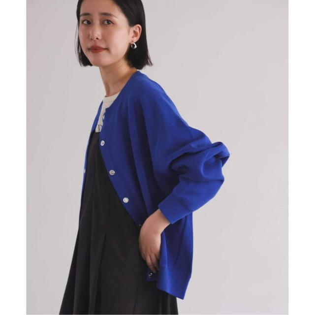 スローブ イエナ（SLOBE IENA）/《WEB限定/追加4予約》ダブルフェイスジャージースナップカーディガン