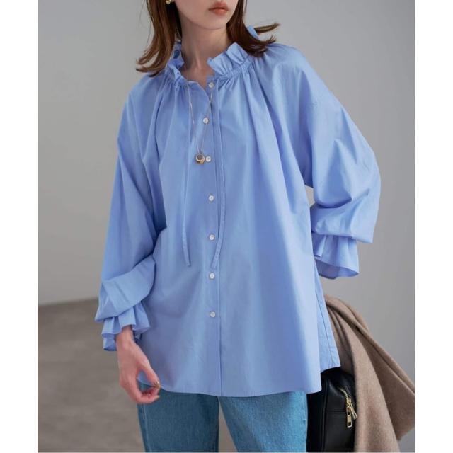 スローブ イエナ（SLOBE IENA）/《WEB限定/追加2》タイプライターフリルカラーブラウス