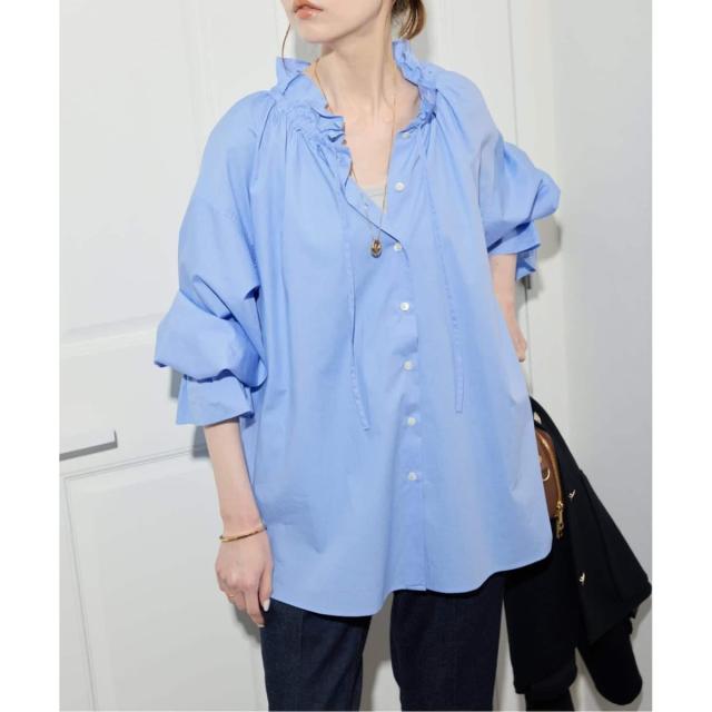 スローブ イエナ（SLOBE IENA）/《WEB限定/追加2》タイプライターフリルカラーブラウス