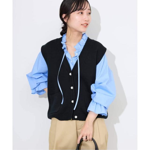 スローブ イエナ（SLOBE IENA）/《WEB限定/追加2》タイプライターフリルカラーブラウス