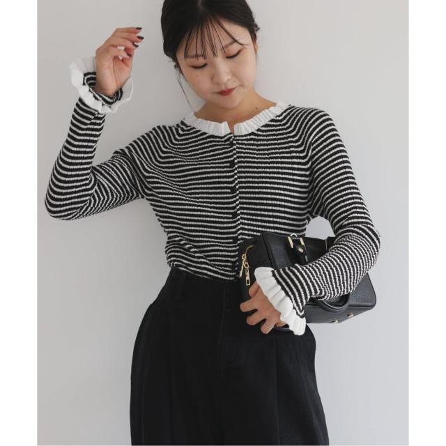 スローブ イエナ（SLOBE IENA）/《追加》tyn．TGOR/トゴール フリルカーディガン J0102