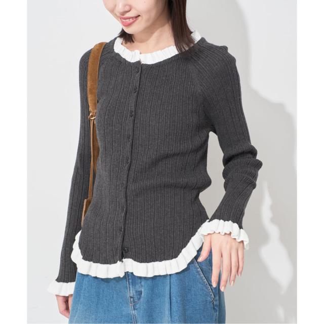 スローブ イエナ（SLOBE IENA）/《追加》tyn．TGOR/トゴール フリルカーディガン J0102