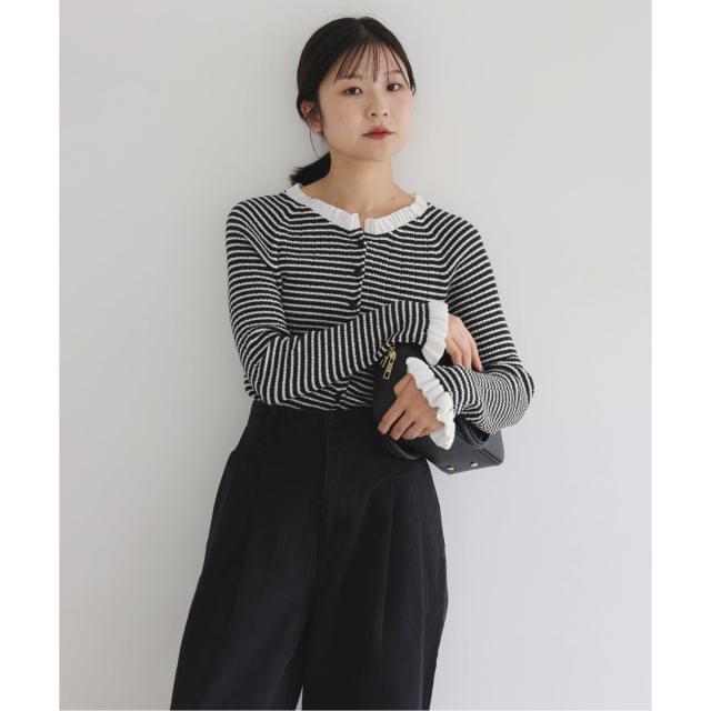 スローブ イエナ（SLOBE IENA）/《追加》tyn．TGOR/トゴール フリルカーディガン J0102