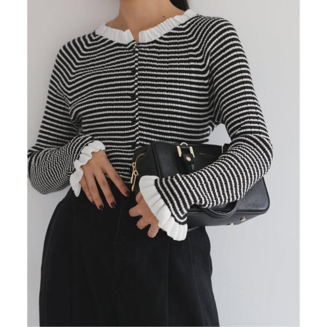 スローブ イエナ（SLOBE IENA）/《追加》tyn．TGOR/トゴール フリルカーディガン J0102