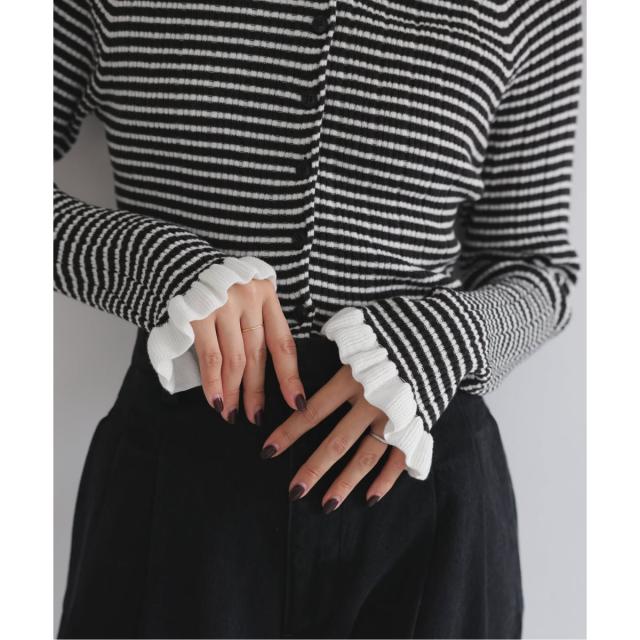 スローブ イエナ（SLOBE IENA）/《追加》tyn．TGOR/トゴール フリルカーディガン J0102