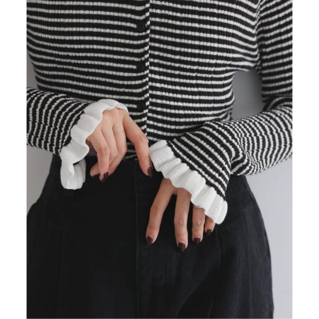 スローブ イエナ（SLOBE IENA）/《追加》tyn．TGOR/トゴール フリルカーディガン J0102