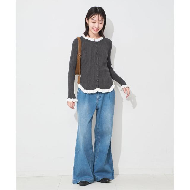 スローブ イエナ（SLOBE IENA）/《追加》tyn．TGOR/トゴール フリルカーディガン J0102