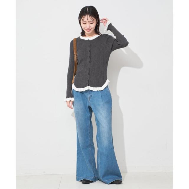 スローブ イエナ（SLOBE IENA）/《追加》tyn．TGOR/トゴール フリルカーディガン J0102