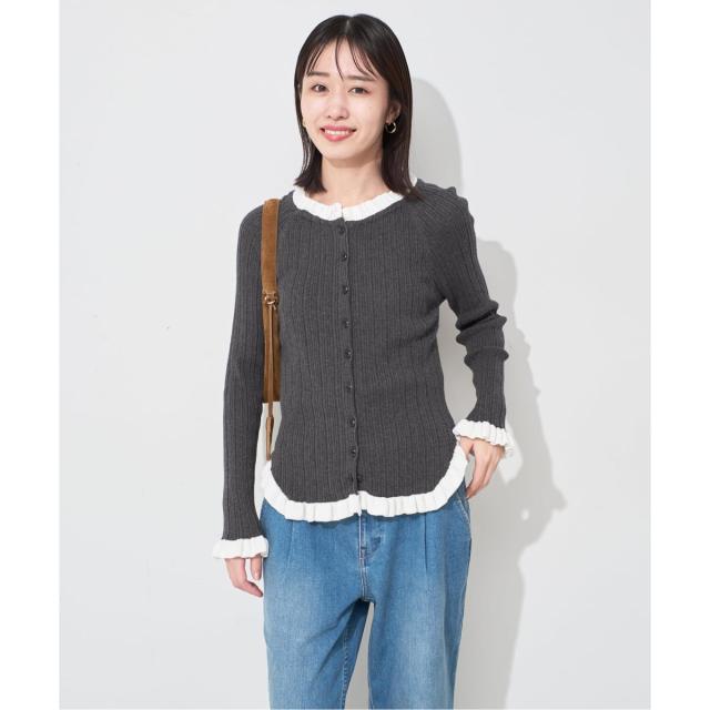 スローブ イエナ（SLOBE IENA）/《追加》tyn．TGOR/トゴール フリルカーディガン J0102