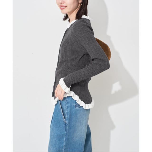 スローブ イエナ（SLOBE IENA）/《追加》tyn．TGOR/トゴール フリルカーディガン J0102