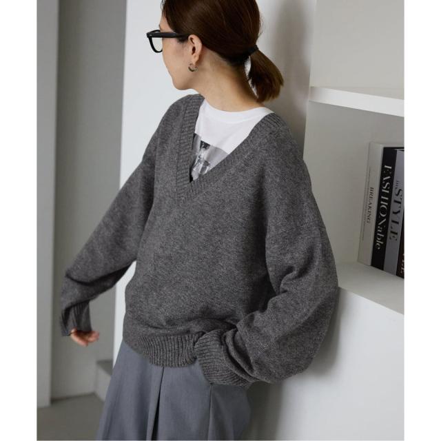 スローブ イエナ（SLOBE IENA）/Vネックルーズニットプルオーバー