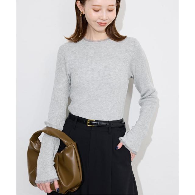 スローブ イエナ（SLOBE IENA）/《追加》シアーフリルリブニット