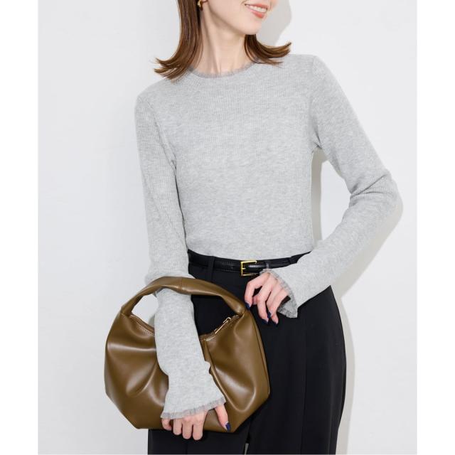 スローブ イエナ（SLOBE IENA）/《追加》シアーフリルリブニット